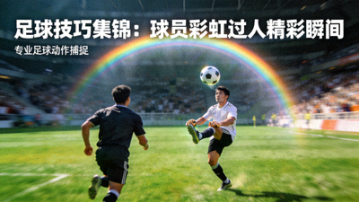 足球技巧集锦：球员彩虹过人精彩瞬间